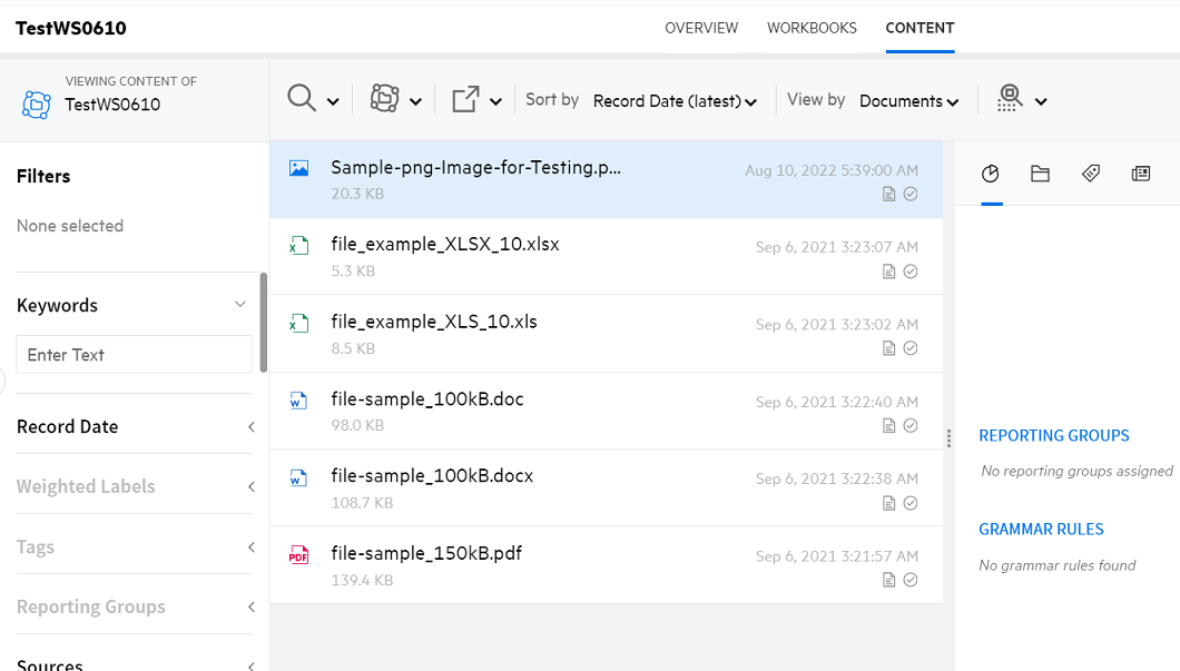 Fusion Workspace Content
